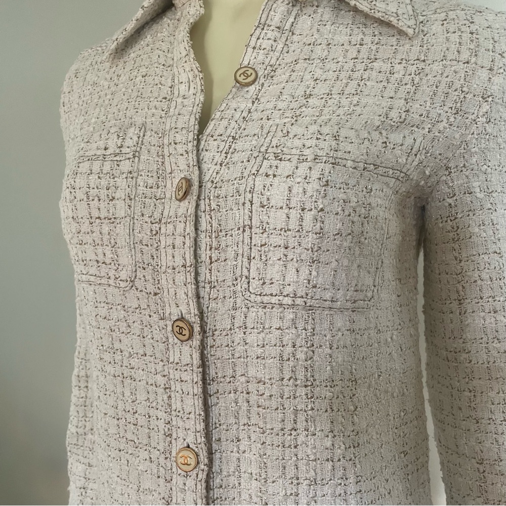 Chanel Button Down Shirt Jacket - image 4